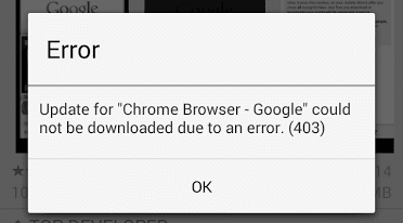 Solusi Google Play Store Error 403