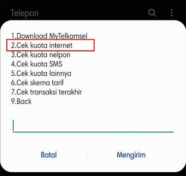 Cek Kuota Telkomsel Telepon 4 Custom 9b24c