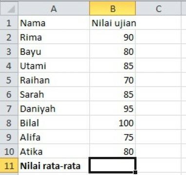 Cara Menghitung Rata Rata Di Excel 4c391