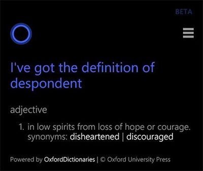 Cortana Di Windows 9 Akan Memiliki Fitur Kamus