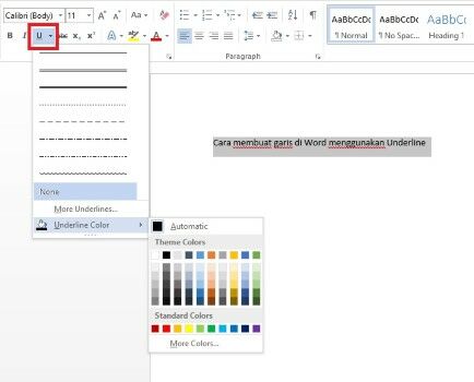 Cara Membuat Garis Di Word 2010 23651