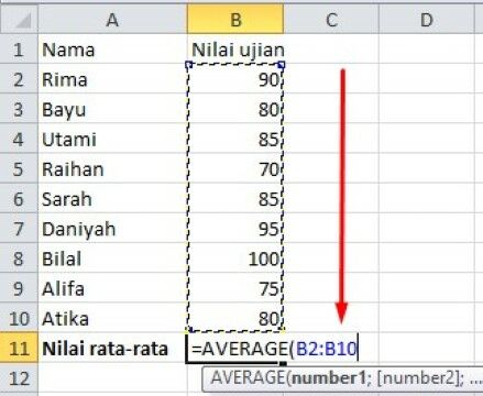 Cara Menghitung Rata Rata Di Excel 2010 A1bf9