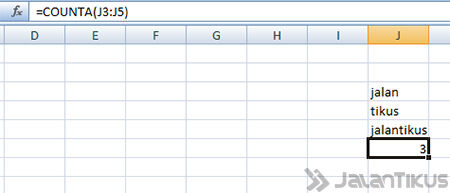 Cara Menggunakan Fungsi Count Di Excel Counta