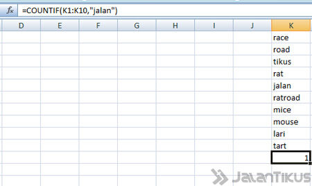 Cara Menggunakan Fungsi Count Di Excel Countif Kata