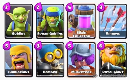 Battle Deck Royal Giant Clash Royale 3