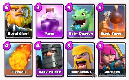 Battle Deck Royal Giant Clash Royale 4