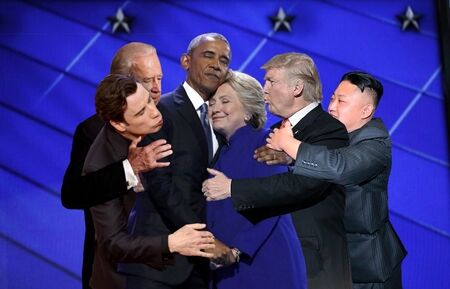Obama Hiillary Clinton Korban Master Photoshop 3