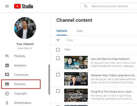 Cara Menambahkan Subtitle Indo Di Youtube A2b5e