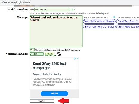 Cara Kirim Sms Online Gratis Ke Semua Operator 2021 Jalantikus