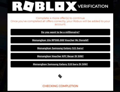Cara Mendapatkan Robux Gratis di Roblox