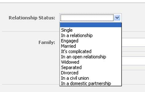 Facebook Relationship Status