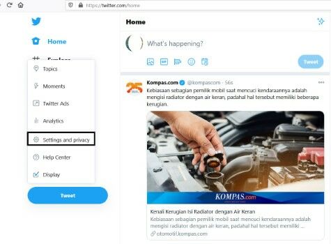 Twitter Setting Account 40bcc