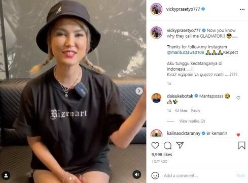 Miyabi Kirim Video Untuk Vicky Prasetyo B8b37