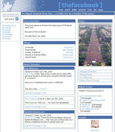 Sejarah Tampilan Facebook Tahun 2004