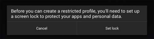Restricted Profile Lockscreen