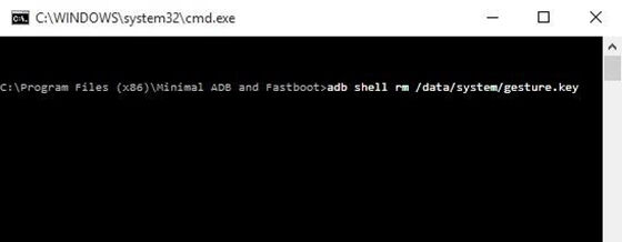 Gunakan ADB untuk Menghapus File Password