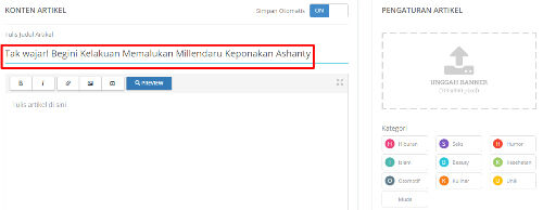 Tulis Judul