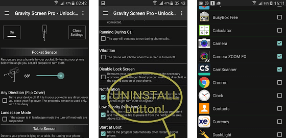 gravity screen