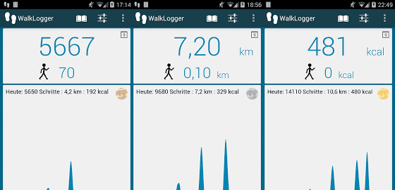 walklogger pedometer
