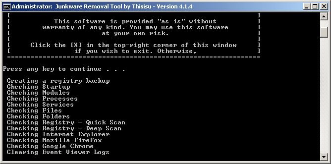 SCARICA JUNKWARE REMOVAL TOOL