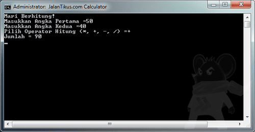 Kalkulator Dengan Notepad2
