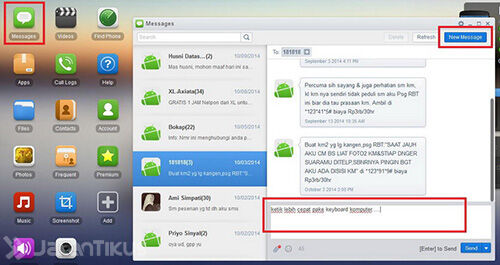 Cara Cepat Mengetik SMS Di Android Melalui Komputer3