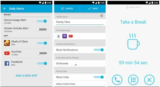Aplikasi untuk mengurangi kecanduan smartphone, Quality Time