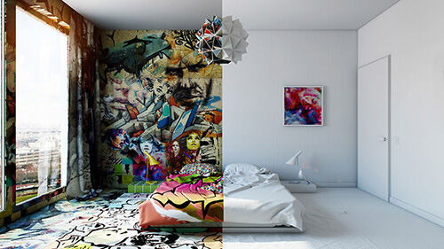 Hotel Room Graffiti 1