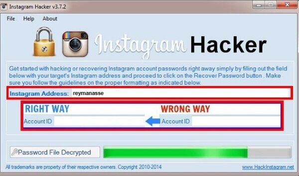 activation key instagram hacker v3.7.2