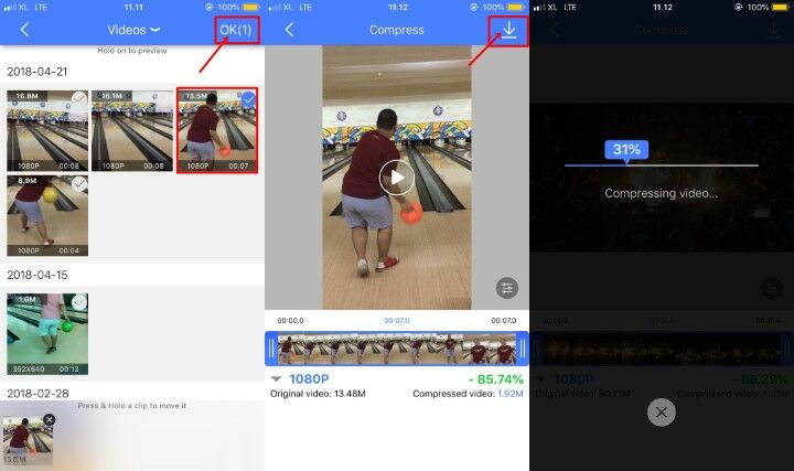 cara kompres video di iphone 2