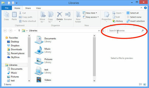 Cara Mencari File Di Windows 8 Desktop 1