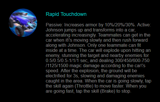 Skill Ultimate Johnson: Rapid Touchdown