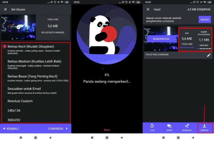 cara kompres video di android 2