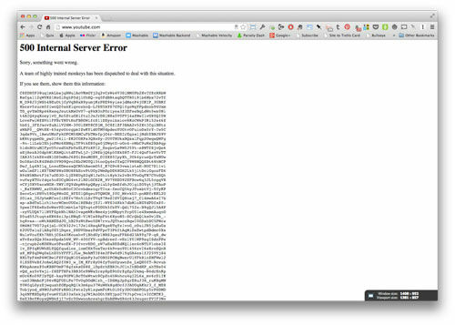 Youtube Server Error