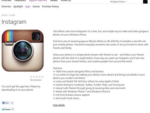 Instagram Hadir Di Windows Phone