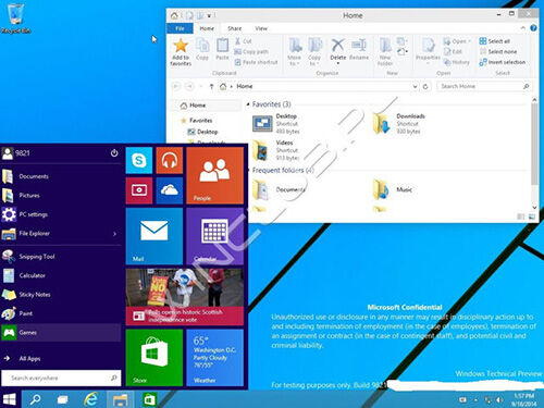 Bocoran Gambar Windows 9 Build 9834 1