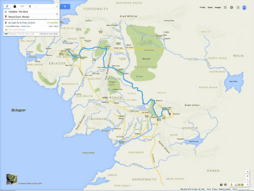 Middle Earth Google Maps 1