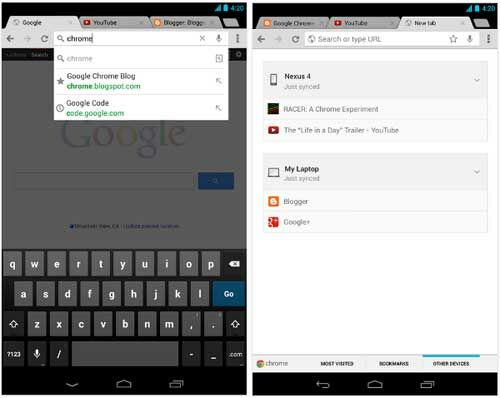 Android Browser Chrome