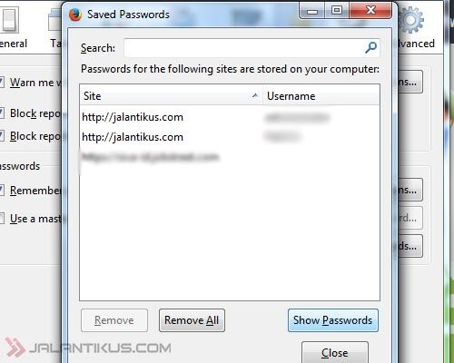 Cara Melihat Password Di Firefox 3