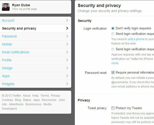 Twitter Security