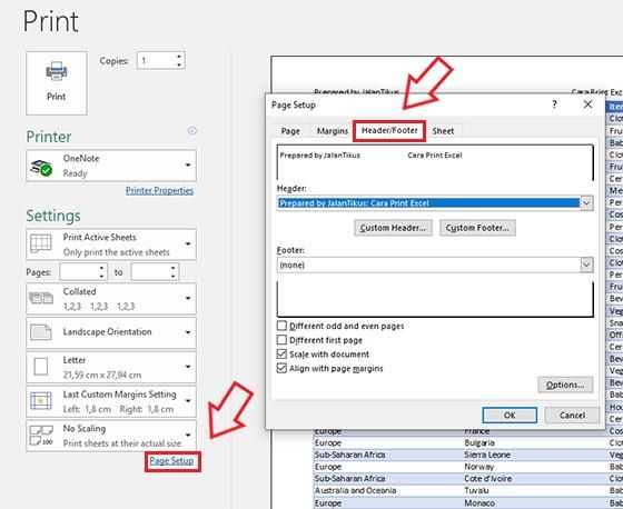 Cara Print Excel Agar Rapi Tidak Terpotong Full Kertas Jalantikus