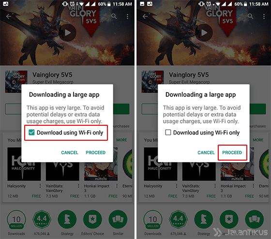 Ubah Pengaturan Download dengan Koneksi WiFi