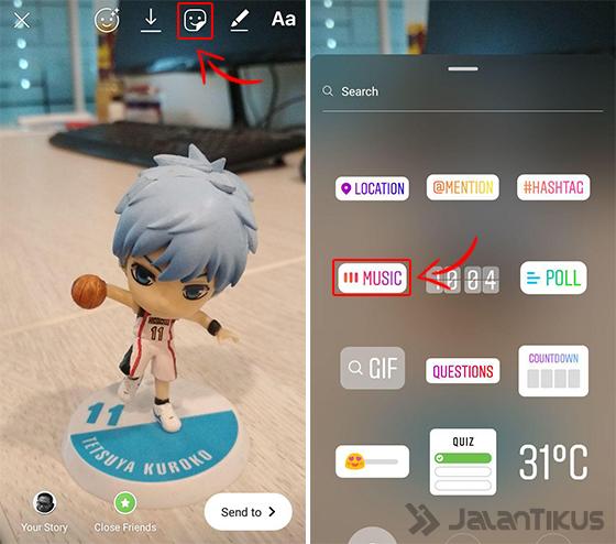 Cara Membuat Instagram Music Di Insta Story 100 Works Jalantikus