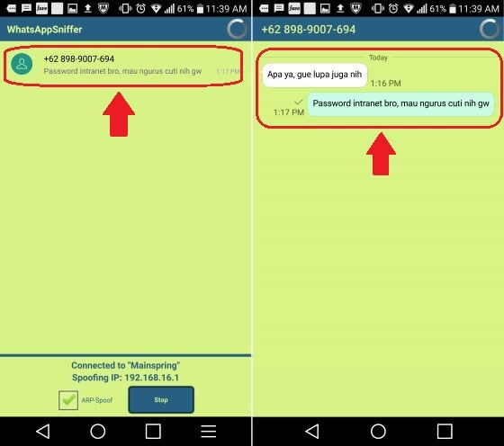 Cara Menyadap WhatsApp (WA) Dengan Teknik Hacking Sniffing 