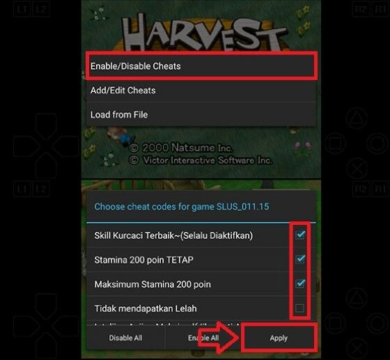 cheat engine harvest moon back to nature peralatan