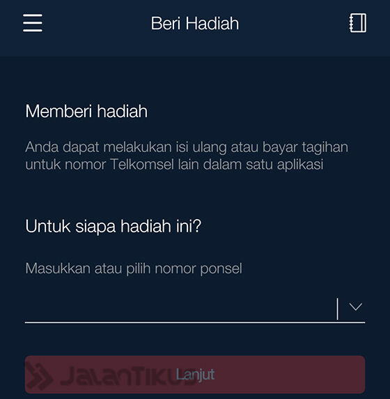 Kirim Hadiah, Isi Ulang ke Keluarga atau Pacar di MyTelkomsel