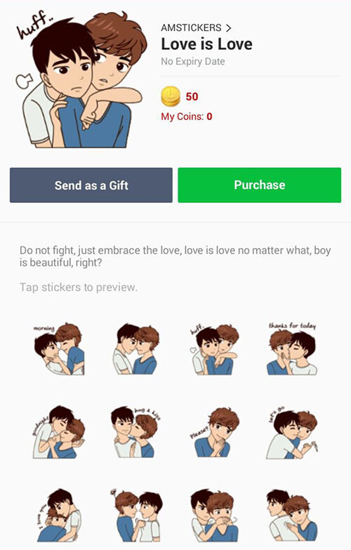 Stiker Line Gay