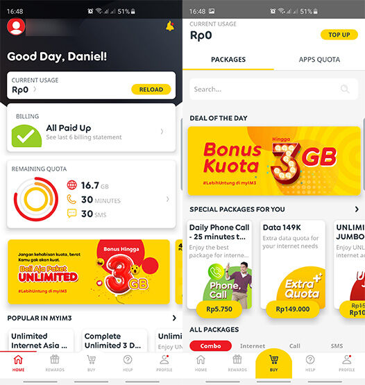Cek Kuota Internet Indosat aplikasi