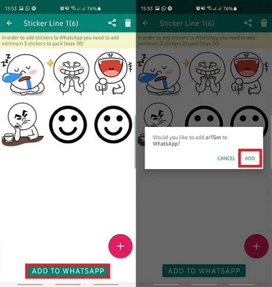 Cara Pakai Sticker Line Di WhatsApp App 6 A0a15