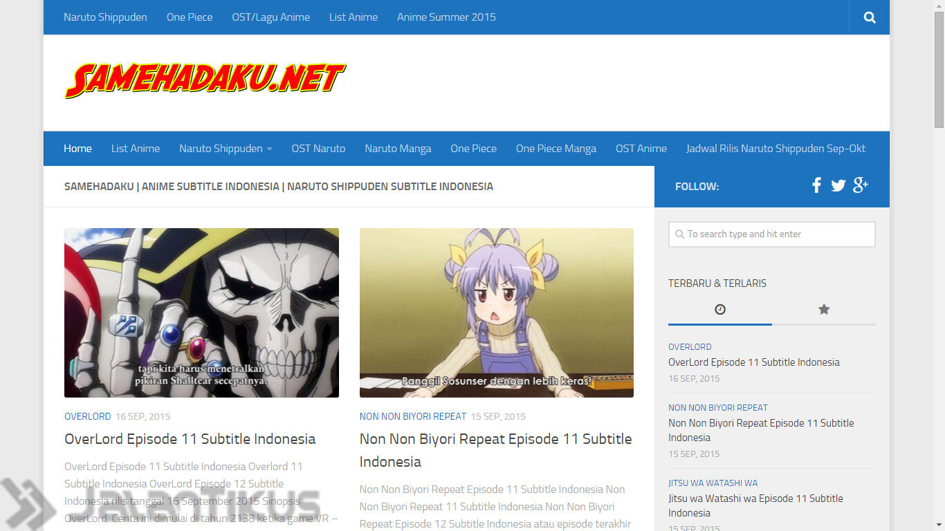 Situs Download Anime Bahasa Indonesia 10